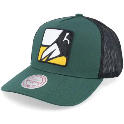 Mitchell&Ness - NHL Grön trucker Keps - Hatstore Exclusive x Pittsburgh Penguins Patch Miror Green/Black A-frame Trucker @ Hatstore