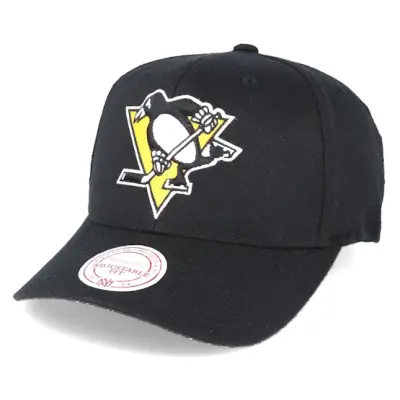 Mitchell&Ness - NHL Svart adjustable Keps - Pittsburgh Penguins Team Logo Flexfit 110 Black Adjustable @ Hatstore