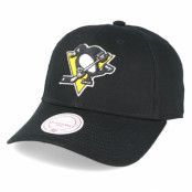 Mitchell&Ness - NHL Svart adjustable Keps - Pittsburgh Penguins Team Logo Low Pro Strapback Black Adjustable @ Hatstore