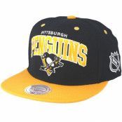 Mitchell&Ness - NHL Svart snapback Keps - Pittsburgh Penguins 2 ToneTeam Arch Black Snapback @ Hatstore