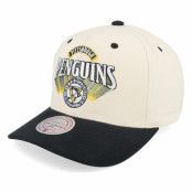 Mitchell&Ness - NHL Vit adjustable Keps - Pittsburgh Penguins Horizon Pro Cap Vintage Off White/Black Adjustable @ Hatstore