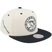 Mitchell&Ness - NHL Vit snapback Keps - Pittsburgh Penguins Evergreen Cream Black Vintage White/Black Snapback @ Hatstore