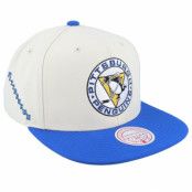 Mitchell&Ness - NHL Vit snapback Keps - Pittsburgh Penguins Vintage Off White/Blue Snapback @ Hatstore