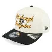 New Era - NHL Vit snapback Keps - Pittsburgh Penguins 9FIFTY Chainstitch Chrome White/Black A-Frame Adjustable @ Hatstore