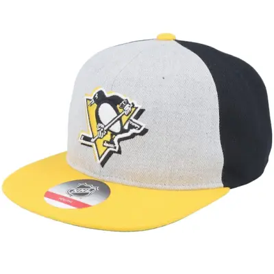 Outerstuff - NHL Grå snapback Keps - Kids Pittsburgh Penguins NHL Deadstock Heather Grey/Black/Yellow Snapback @ Hatstore