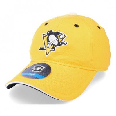 Outerstuff - NHL Gul adjustable Keps - Kids Pittsburgh Penguins Fashion Logo Slouch Yellow Dad Cap @ Hatstore