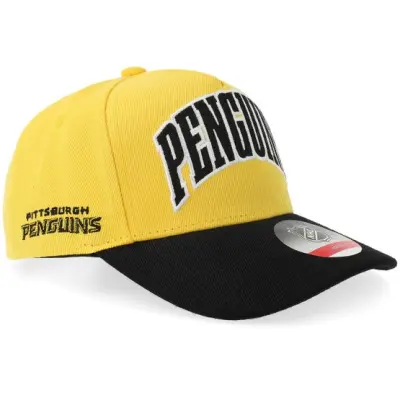 Outerstuff - NHL Gul adjustable Keps - Kids Pittsburgh Penguins Mvp Pro Pinch Yellow/Black A-frame Adjustable @ Hatstore