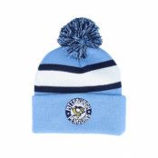 Mitchell&Ness - NHL Blå pom Beanie - Pittsburgh Penguins Stripe Pom Knit Blue Pom @ Hatstore