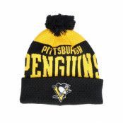 Outerstuff - NHL Svart pom Beanie - Kids Pittsburgh Penguins Stretchark Knit Black/Yellow Pom @ Hatstore