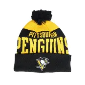 Outerstuff - NHL Svart pom Beanie - Kids Pittsburgh Penguins Stretchark Knit Black/Yellow Pom @ Hatstore