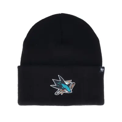 47 Brand - NHL Svart cuff Beanie - San Jose Sharks Haymaker Black Cuff @ Hatstore