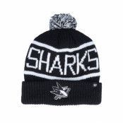 47 Brand - NHL Svart pom Beanie - San Jose Sharks NHL Calgary 47 Cuff Black Pom @ Hatstore