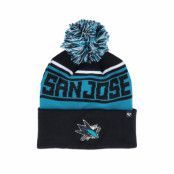 47 Brand - NHL Svart pom Beanie - San Jose Sharks NHL Stylus 47 Cuff Black Pom @ Hatstore