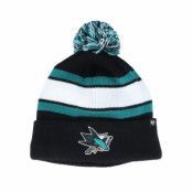 47 Brand - NHL Svart pom Beanie - San Jose Sharks Wayland Cuff Knit Black Pom @ Hatstore