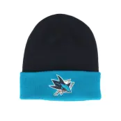 Adidas - NHL Svart cuff Beanie - San Jose Sharks Cuffed Black/Blue Cuff @ Hatstore