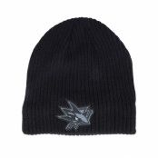 Adidas - NHL Svart traditionalbeanie Beanie - San Jose Sharks Knit With Lining Black Beanie @ Hatstore