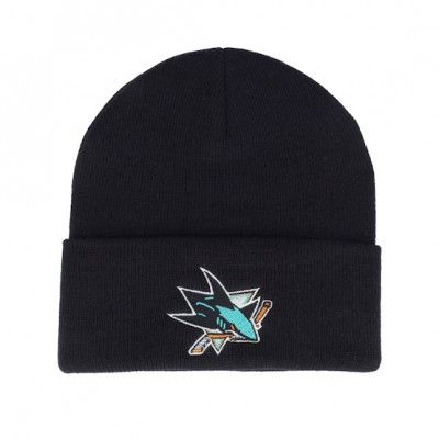 American Needle - NHL Svart cuff Beanie - San Jose Sharks Knit NHL Black  Cuff @ Hatstore
