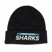 Fanatics - NHL Svart cuff Beanie - San Jose Sharks Authentic Pro Game&Train Knit Black Cuff @ Hatstore