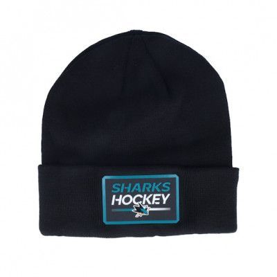 Fanatics - NHL Svart cuff Beanie - San Jose Sharks Authentic Pro Prime Beanie Black Cuff @Hatstore