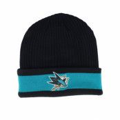 Fanatics - NHL Svart cuff Beanie - San Jose Sharks Beanie Black/Active Blue Cuff @ Hatstore