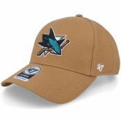 47 Brand - NHL Beige adjustable Keps - San Jose Sharks NHL MVP Camel Adjustable @ Hatstore