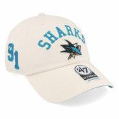 47 Brand - NHL Beige unconstructed Keps - San Jose Sharks Clubhouse Faber Clean Up Sandstorm Dad Cap @ Hatstore