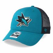 47 Brand - NHL Blå trucker Keps - San Jose Sharks Branson Teal Trucker @ Hatstore