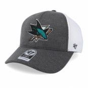 47 Brand - NHL Grå adjustable Keps - San Jose Sharks Haskell 47 Mvp Charcoal/White Adjustable @ Hatstore