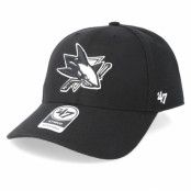 47 Brand - NHL Svart adjustable Keps - San Jose Sharks 47 Mvp Wool Black/Black&White Adjustable @ Hatstore