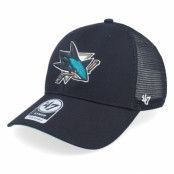 47 Brand - NHL Svart adjustable Keps - San Jose Sharks Branson Mvp Black Trucker @ Hatstore