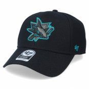 47 Brand - NHL Svart adjustable Keps - San Jose Sharks Mvp Black/Petrol Outline Adjustable @ Hatstore