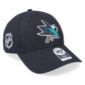 47 Brand - NHL Svart adjustable Keps - San Jose Sharks NHL Sure Shot MVP Black Adjustable @ Hatstore