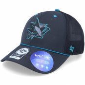 47 Brand - NHL Svart trucker Keps - San Jose Sharks NHL Brrr Mesh Pop Mvp Black Trucker @ Hatstore