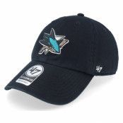 47 Brand - NHL Svart unconstructed Keps - San Jose Sharks Clean Up Black Dad Cap @ Hatstore