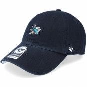 47 Brand - NHL Svart unconstructed Keps - San Jose Sharks NHL Base Runner Clean Up Black Dad Cap @ Hatstore