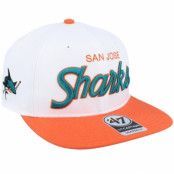 47 Brand - NHL Vit snapback Keps - Hatstore Exclusive x San Jose Sharks Script Snapback @ Hatstore