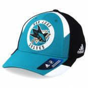 Adidas - NHL Blå flexfit Keps - San Jose Sharks Echo Teal/Black Flexfit @ Hatstore