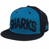 Adidas - NHL Blå snapback Keps - San Jose Sharks Flat Brim Green/Black Snapback @ Hatstore