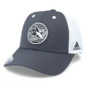 Adidas - NHL Grå trucker Keps - San Jose Sharks Mesh Carbon/White Trucker @ Hatstore