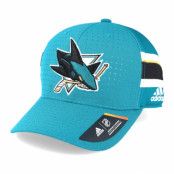 Adidas - NHL Grön flexfit Keps - San Jose Sharks Draft Structured Teal Flexfit @ Hatstore