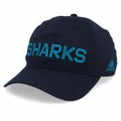 Adidas - NHL Svart unconstructed Keps - San Jose Sharks Coach Black/Blue Adjustable @ Hatstore