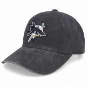 American Needle - NHL Svart unconstructed Keps - San Jose Sharks New Raglin Black Dad Cap @ Hatstore