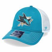 Fanatics - NHL Blå trucker Keps - San Jose Sharks Primary Logo Core Teal/White Trucker @ Hatstore