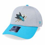 Fanatics - NHL Grå adjustable Keps - San Jose Sharks Grey Marl Unstructured Sports Grey/Teal Adjustable @ Hatstore