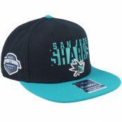 Fanatics - NHL Svart snapback Keps - San Jose Sharks Black/Active Blue Snapback @ Hatstore