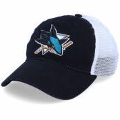 Fanatics - NHL Svart trucker Keps - San Jose Sharks Value Core Unstructured Black/White Trucker @ Hatstore