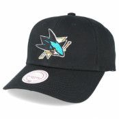 Keps San Jose Sharks Team Logo Low Pro Strapback Black Adjustable - Mitchell & Ness - Svart Reglerbar