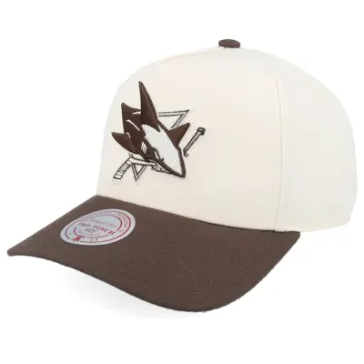 Mitchell&Ness - NHL Beige adjustable Keps - San Jose Sharks Fashion 2t Pro Cream/Brown A-Frame Adjustable @ Hatstore