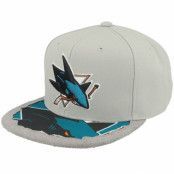 Mitchell&Ness - NHL Grå snapback Keps - San Jose Sharks Munch Time Grey Snapback @ Hatstore