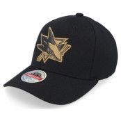 Mitchell&Ness - NHL Svart adjustable Keps - Hatstore Exclusive x San Jose Sharks TKO Leather Logo NHL Bronze/Black Adjustable @ Hatstore